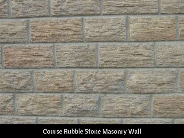 6. دیوار بنایی کورس روبل سنگ: